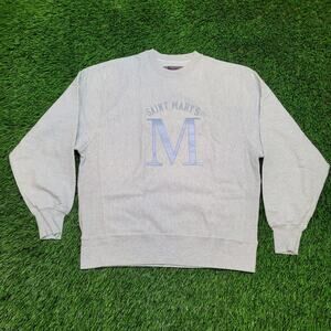 VTG 90s Champion Reverse Weave Saint Mary's Sweatshirt Boxy Fit Mens L
